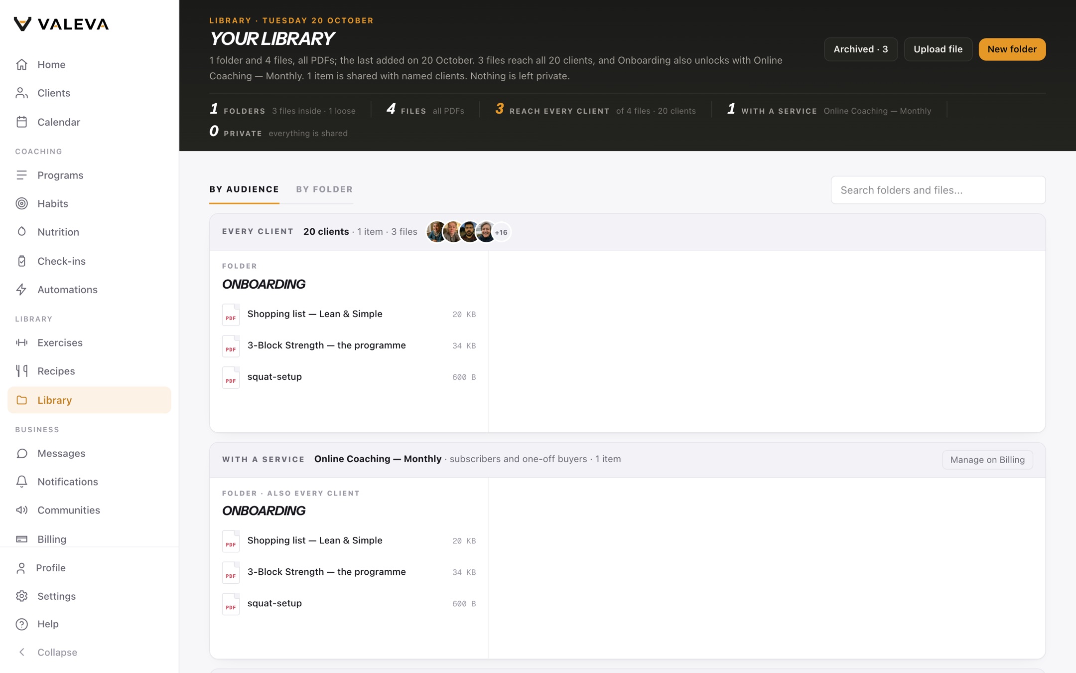 The Valeva resource library